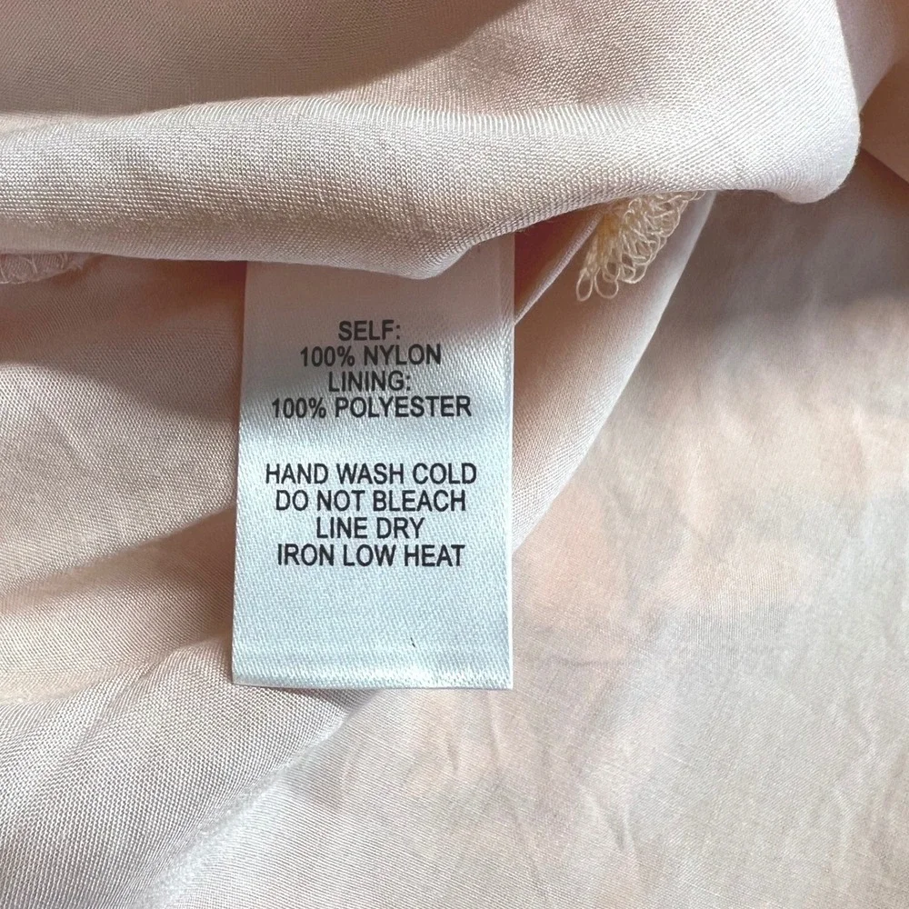 Lulus Blush Pink Floral Embroidered Mesh Sleeveless Fit Flare‎ Dress Size M